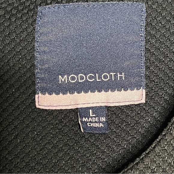 ModCloth Black Fit & Flare Lace Hem Midi Dress | Size Large - Picture 14 of 16